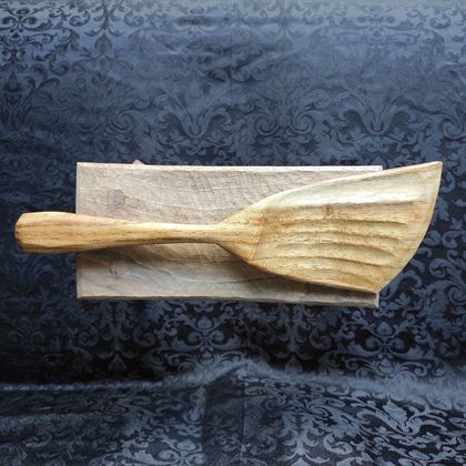 Large Hand Carved Spatula